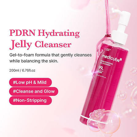 Medicube - PDRN Hydrating Gel Cleanser (jelly to foam cleanser)