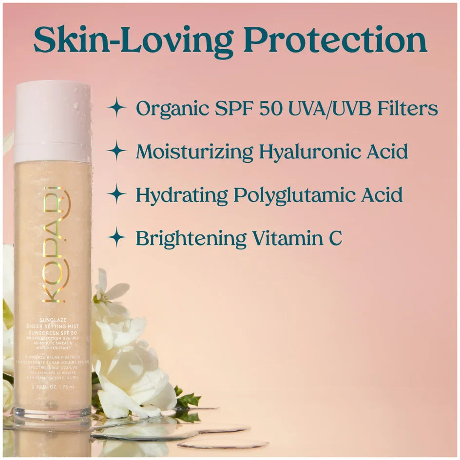Kopari Beauty Sunglaze Sheer Setting Mist Sunscreen SPF 50 75ml