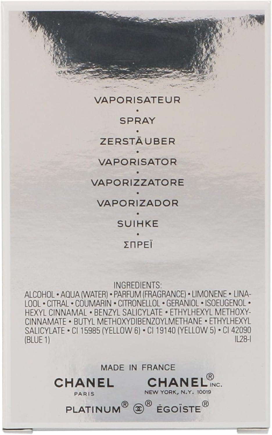 Chanel Egoiste Platinum Homme Men Perfume