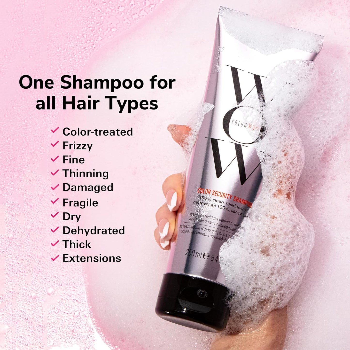 COLOR WOW Color Security Shampoo – Sulfate Free & Residue-Free Formula 250 ML