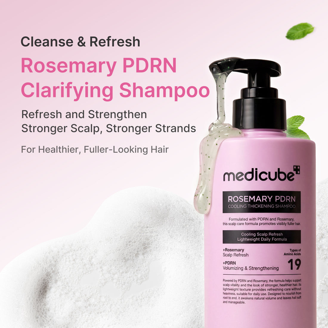 MEDICUBE Rosemary PDRN Cooling Thickening Shampoo
