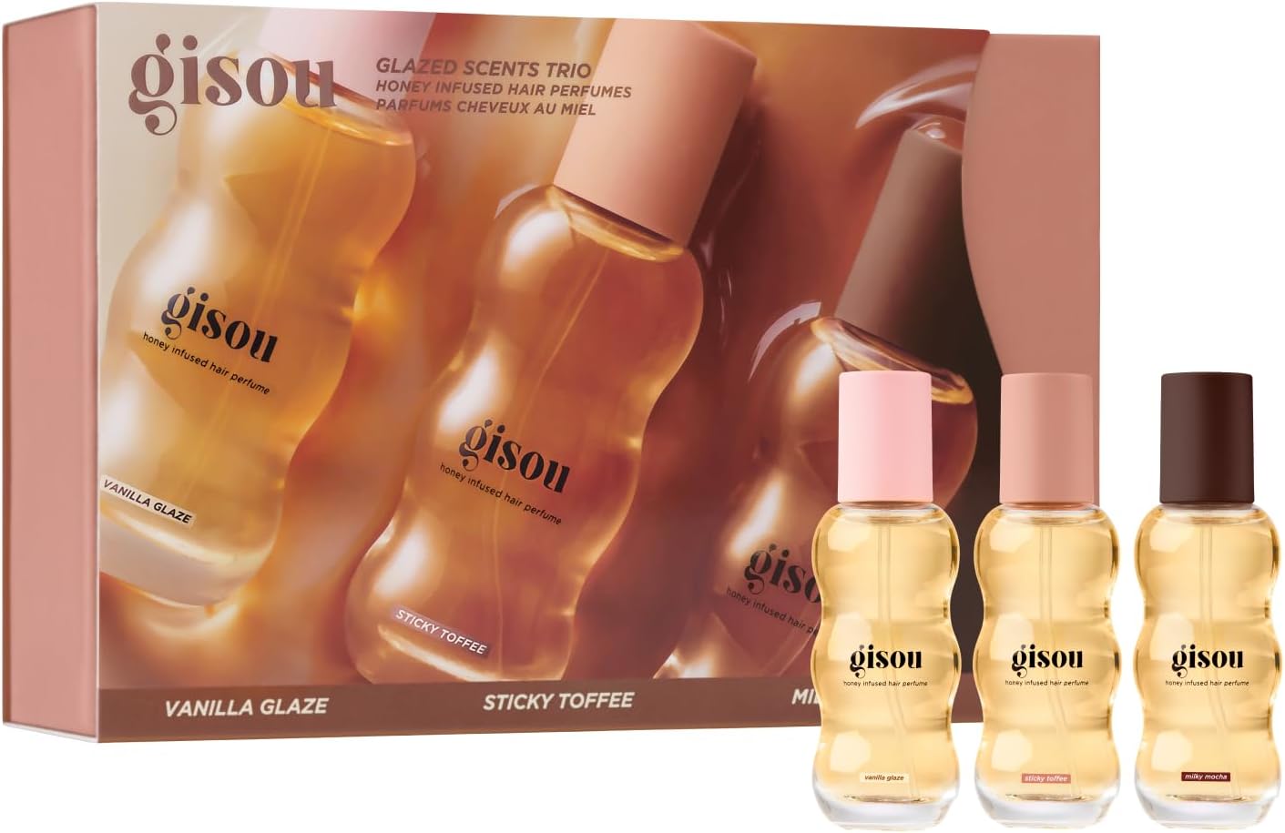 Gisou Glazed Scents Trio – Honey Infused Hair Perfume Minis Gift Set
