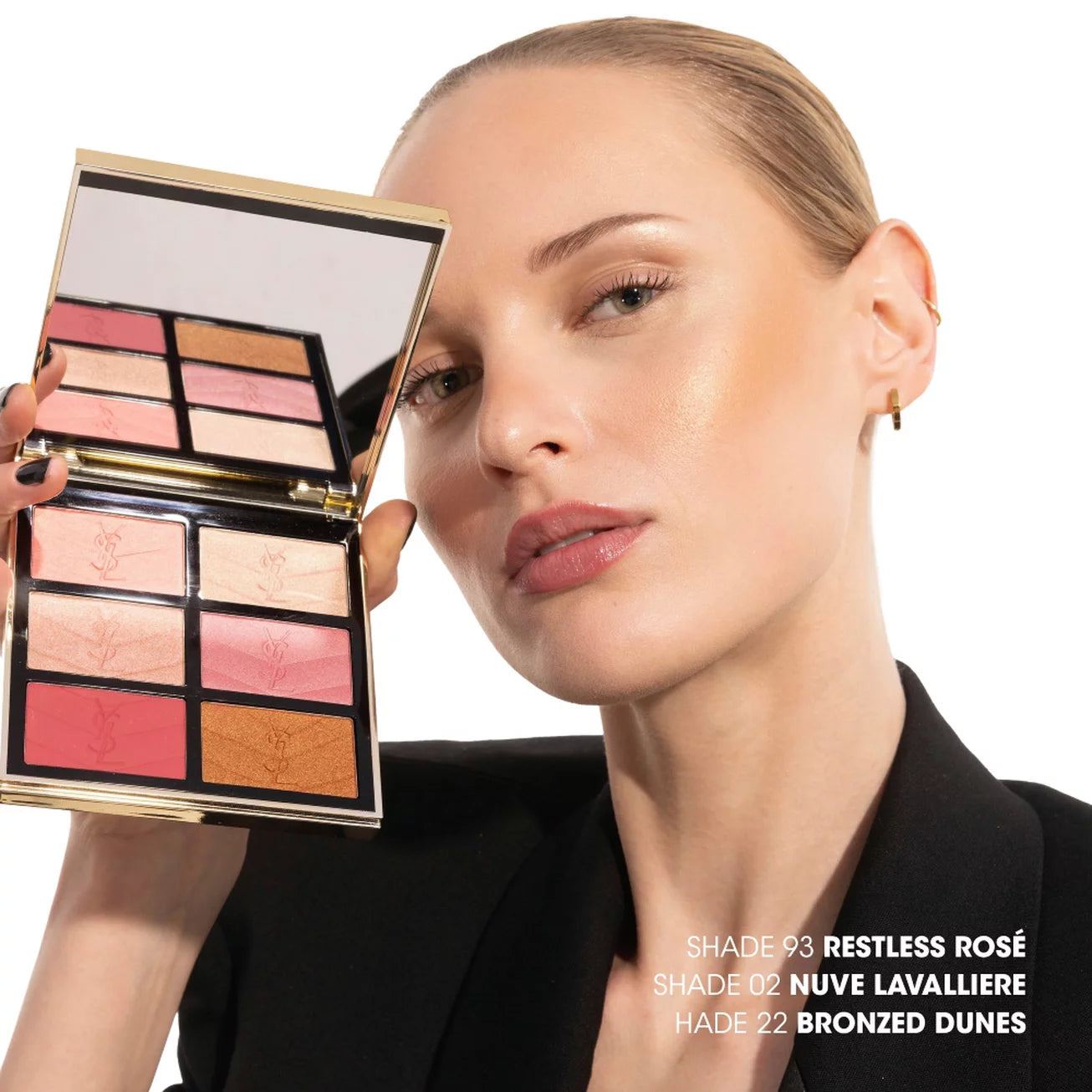 YSL COUTURE FACE PALETTE BLUSH & HIGHLIGHTER GOLDEN OSIS