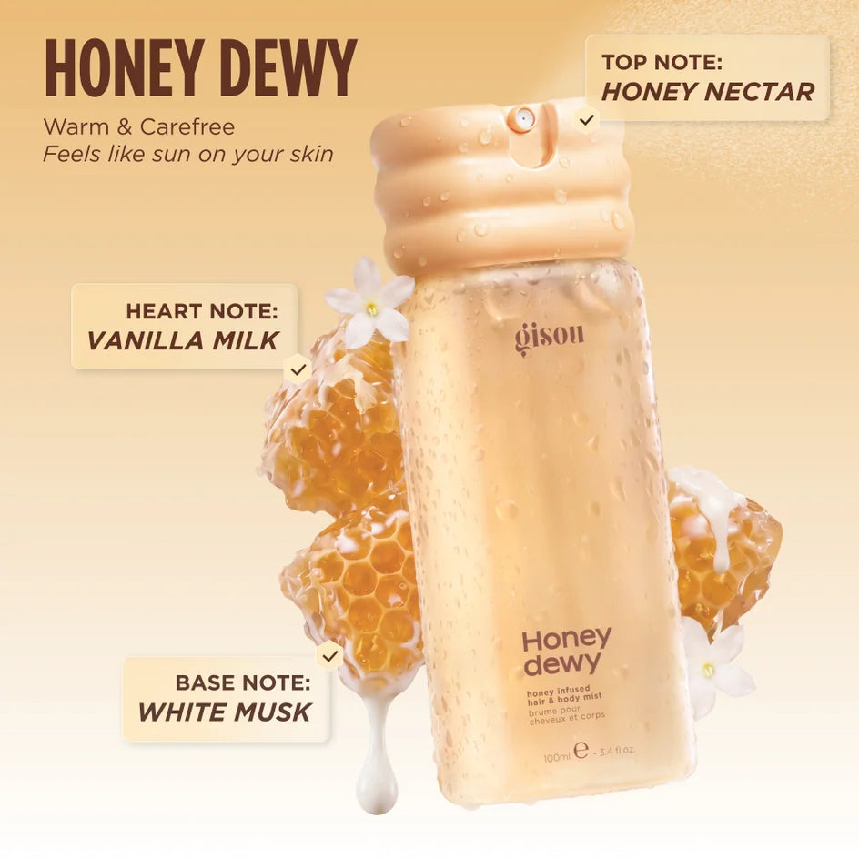 Gisou Honey Infused Hair & Body Mist 100ml - Honey Dewy