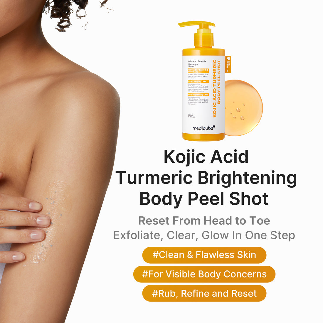 MEDICUBE Kojic Acid Turmeric Body Peel Shot 280 ML