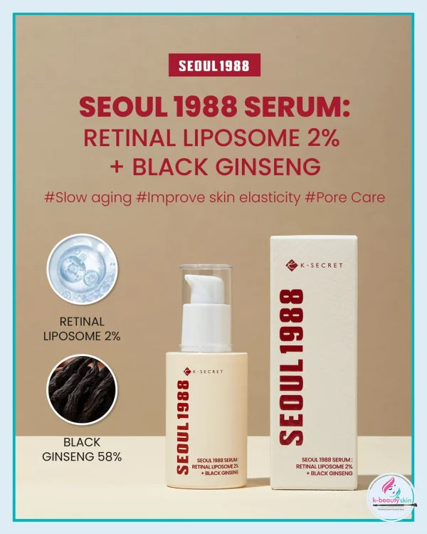K-SECRET SEOUL 1988 Retinal Liposome 2% + Black Ginseng 30ml