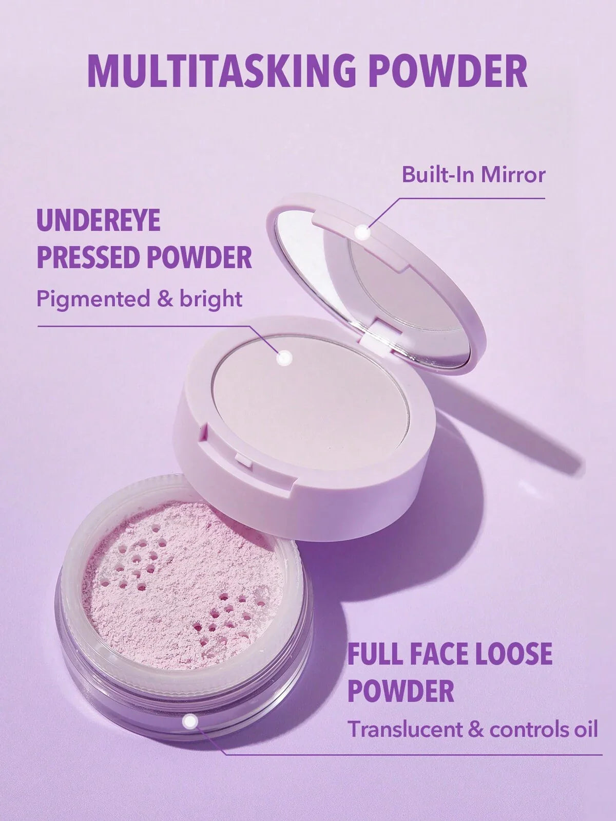 Insta-Ready Face & Under Eye Setting Powder Duo-SHADE TARO