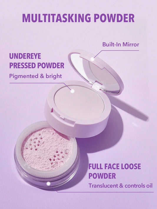Insta-Ready Face & Under Eye Setting Powder Duo-SHADE TARO