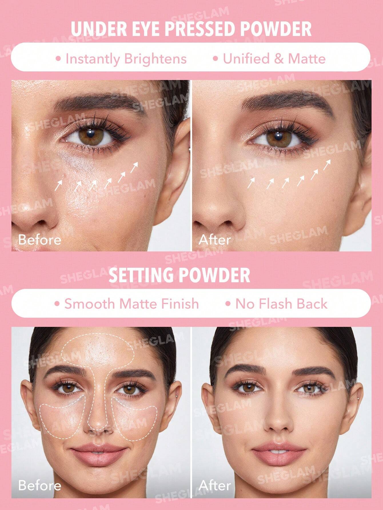 Insta-Ready Face & Under Eye Setting Powder Duo-Bubblegum