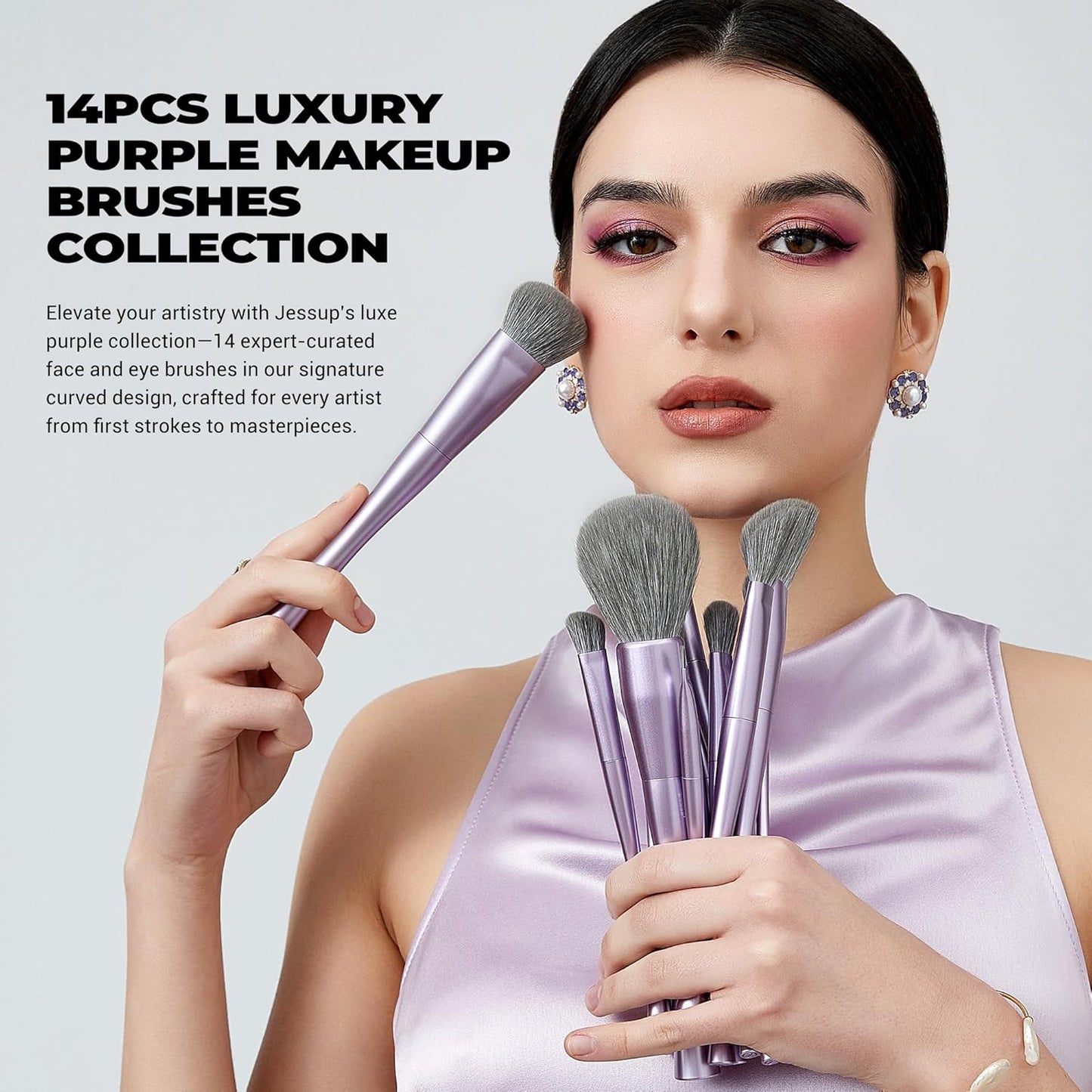 Jessup Makeup Brushes T-157 Set Professional 15 pcs