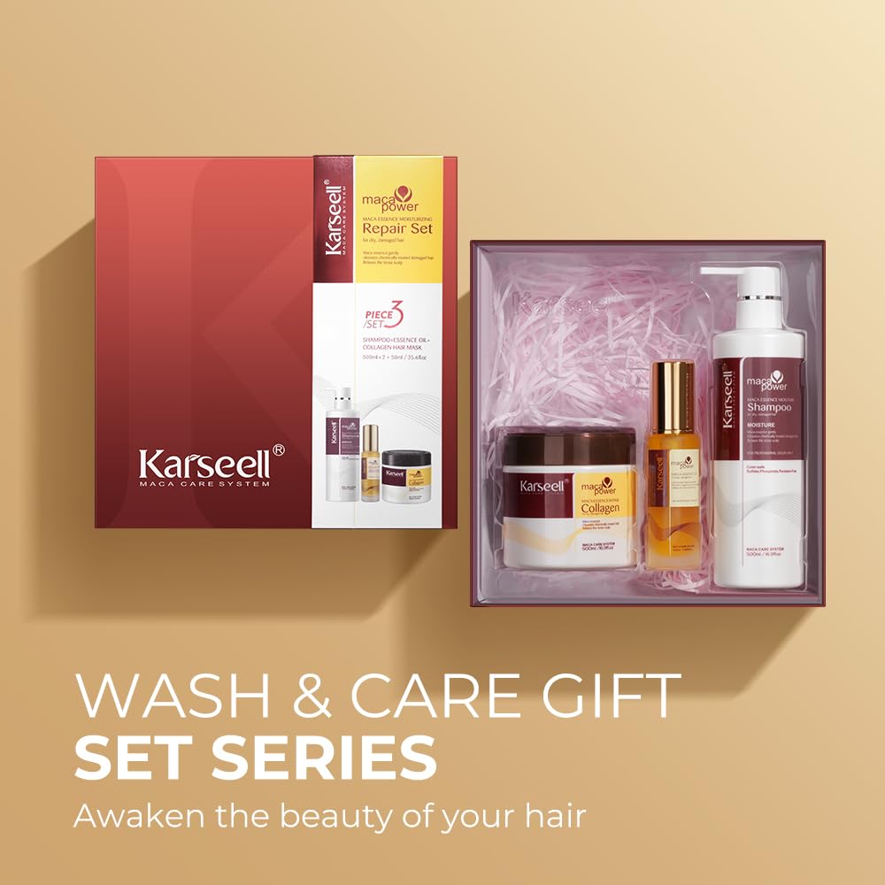 Karseell Collagen Hair Mask + Argan Oil Shampoo and Conditioner
