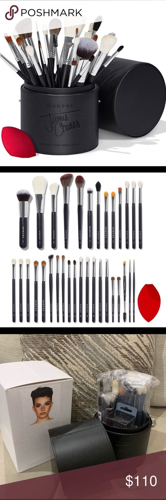 Morphe x James Charles Brush Set 34 pc