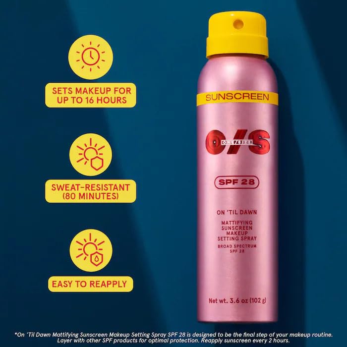 O/S by P-Starr - On 'Til Dawn Mattifying Sunscreen Makeup Setting Spray SPF 28