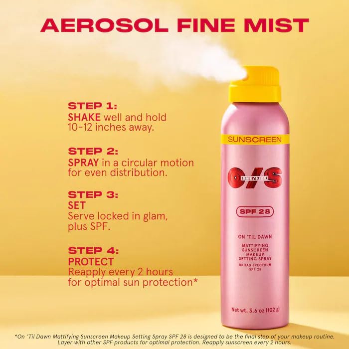 O/S by P-Starr - On 'Til Dawn Mattifying Sunscreen Makeup Setting Spray SPF 28