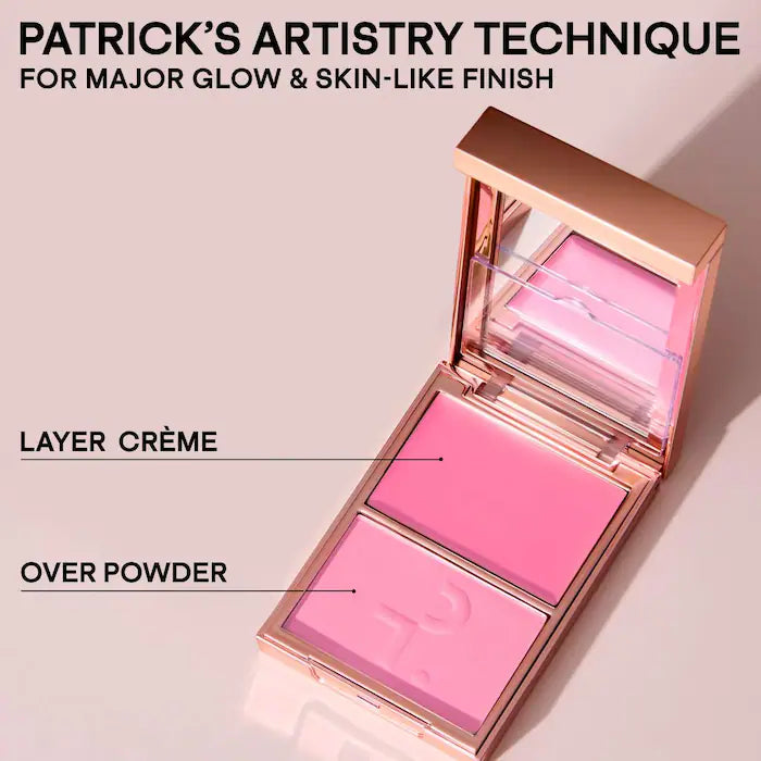 PATRICK TA  Major Headlines Double-Take Crème & Powder Blush Duo