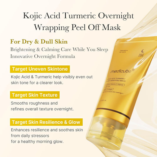 medicube Kojic Acid Turmeric Overnight Wrapping Peel Off Mask