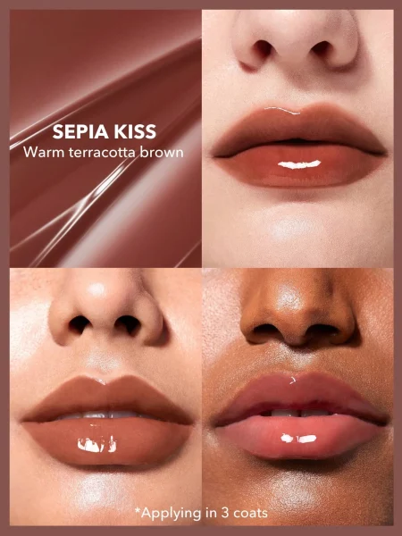 SHE GLAM POUT-PERFECT SHINE LIP PLUMPER-SEPIA KISS